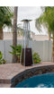 91 Inch Tall Quartz Glass Tube Heater- Hammered Bronze Finish