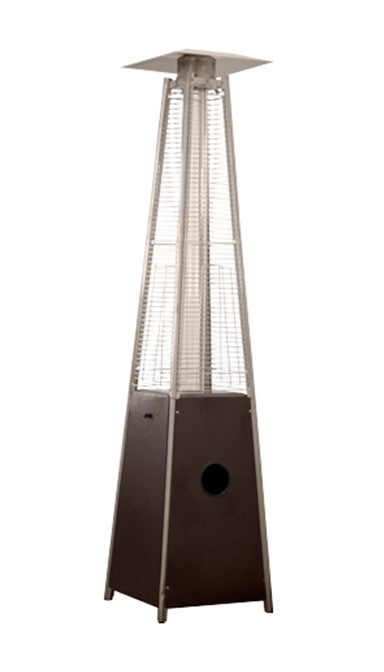91 Inch Tall Quartz Glass Tube Heater- Hammered Bronze Finish