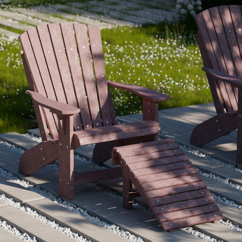 Heritage Adirondack Chair with Folding Footstool by Wildridge