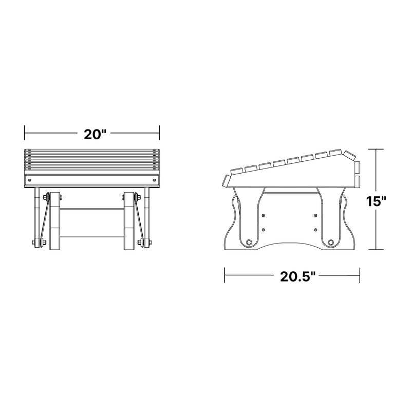 Heritage Single Glider with Footrest by Wildridge