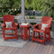 Heritage High Adirondack Chairs with Side Table by Wildridge