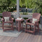 Heritage High Adirondack Chairs with Side Table by Wildridge