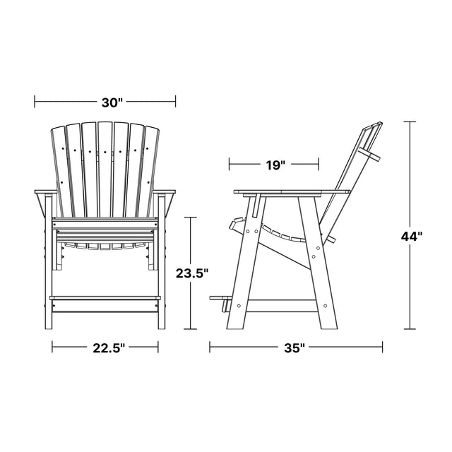Heritage High Adirondack Chair by Wildridge