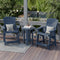 Heritage High Adirondack Chairs with Side Table by Wildridge