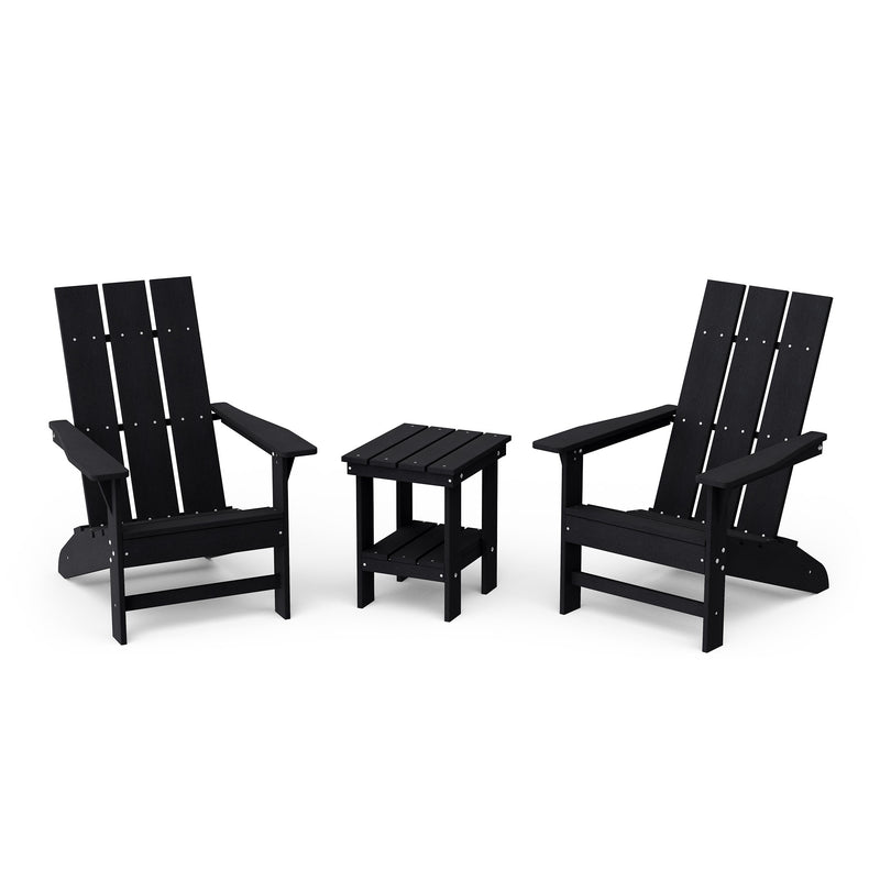 FREEDOM 3-PIECE MODERN ADIRONDACK SET WITH SIDE TABLE by Wildridge