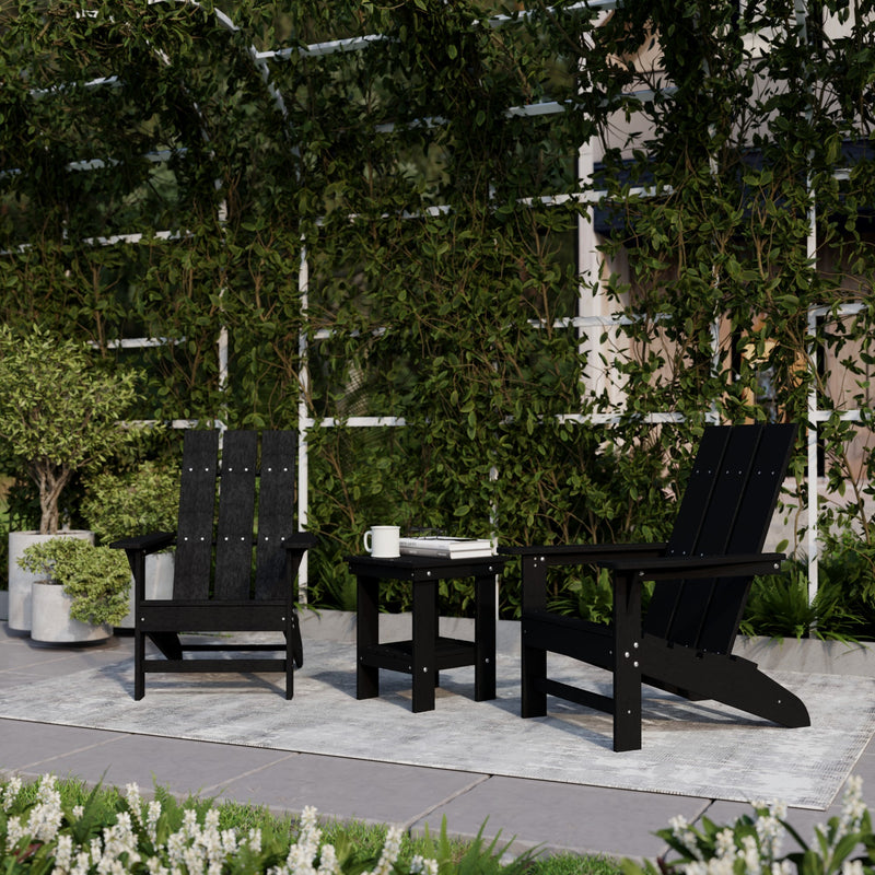 Freedom 3-Piece Modern Adirondack Set with Side Table by Wildridge