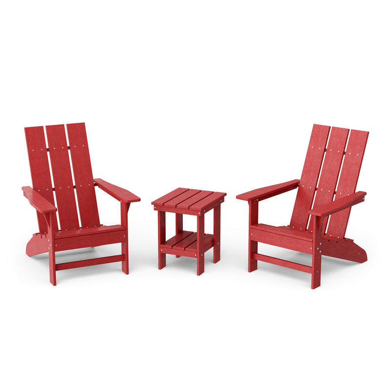 FREEDOM 3-PIECE MODERN ADIRONDACK SET WITH SIDE TABLE by Wildridge