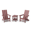 Freedom 3-Piece Modern Adirondack Set with Side Table by Wildridge