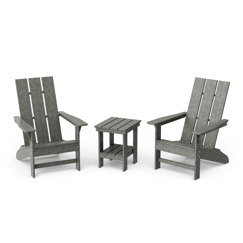 FREEDOM 3-PIECE MODERN ADIRONDACK SET WITH SIDE TABLE by Wildridge