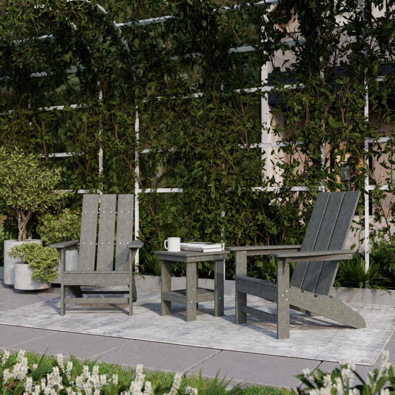 Freedom 3-Piece Modern Adirondack Set with Side Table by Wildridge