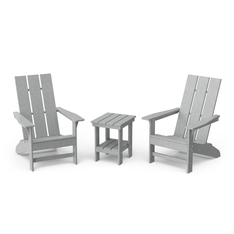 Freedom 3-Piece Modern Adirondack Set with Side Table by Wildridge