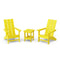 FREEDOM 3-PIECE MODERN ADIRONDACK SET WITH SIDE TABLE by Wildridge