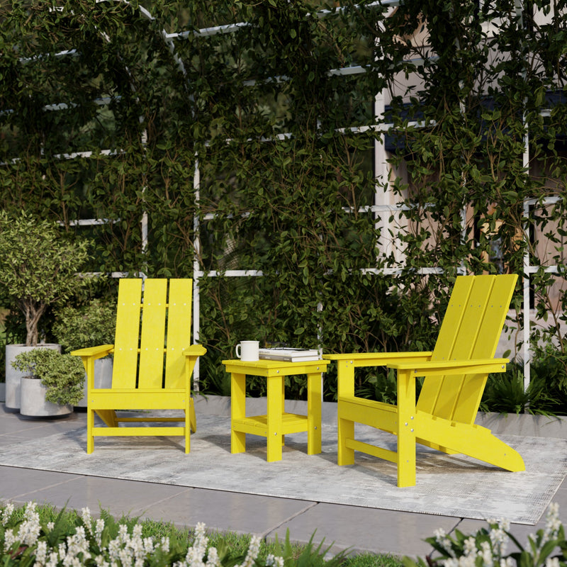 Freedom 3-Piece Modern Adirondack Set with Side Table by Wildridge