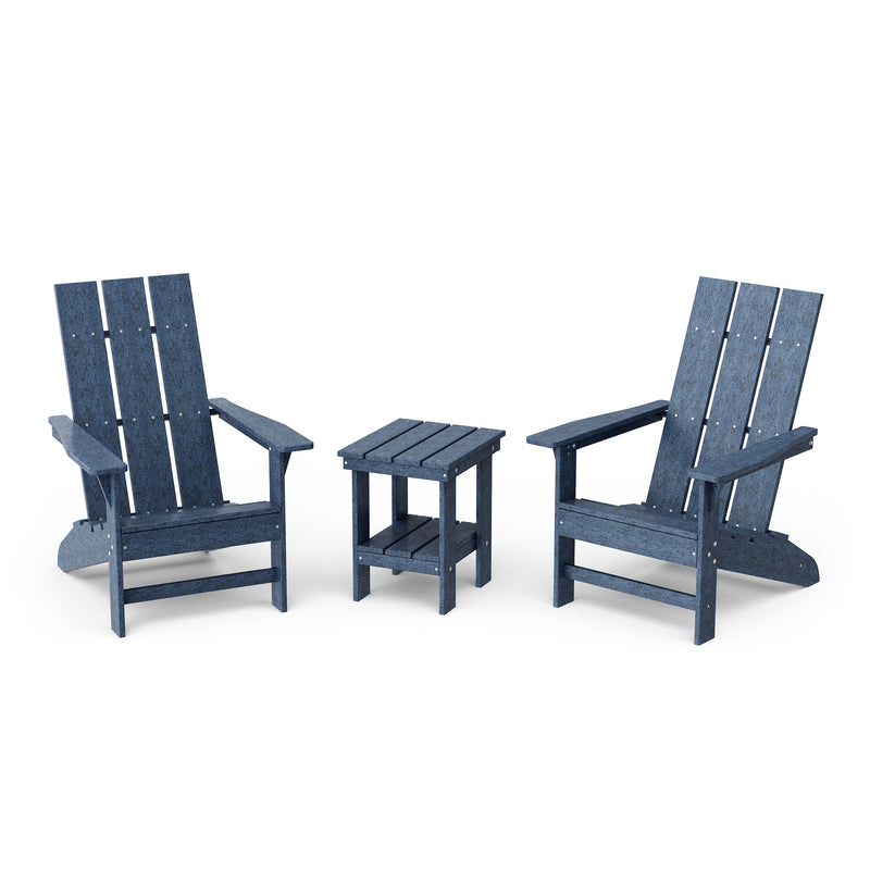 Freedom 3-Piece Modern Adirondack Set with Side Table by Wildridge