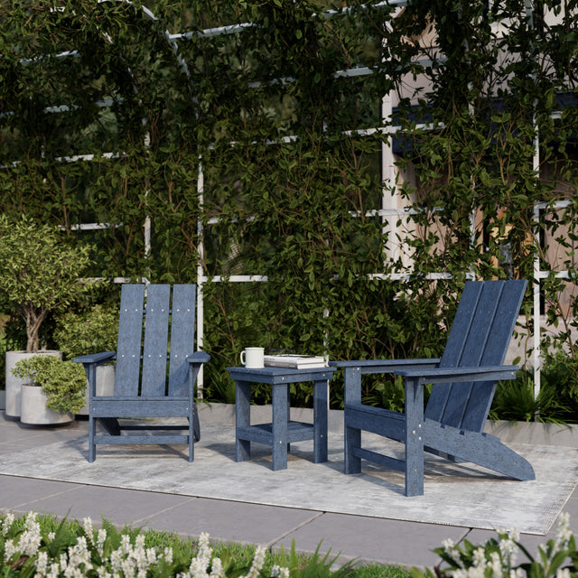 Freedom 3-Piece Modern Adirondack Chair with Side Table by Wildridge