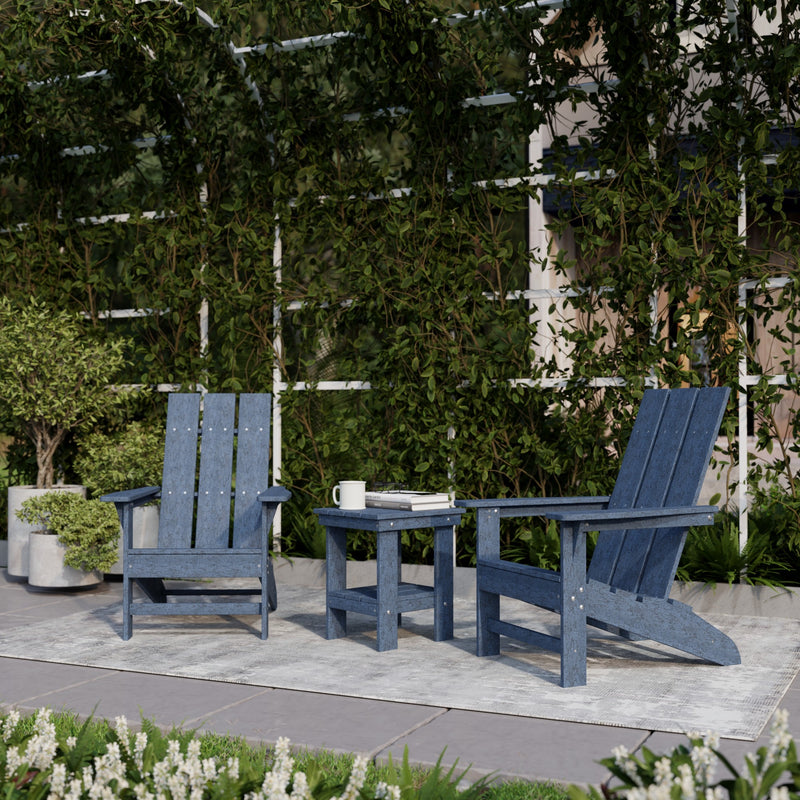 Freedom 3-Piece Modern Adirondack Set with Side Table by Wildridge