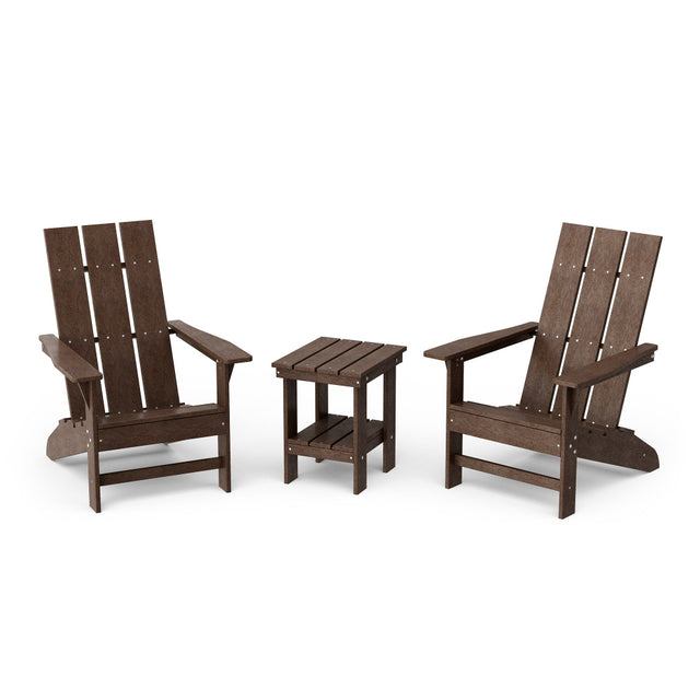 Freedom 3-Piece Modern Adirondack Chair with Side Table by Wildridge