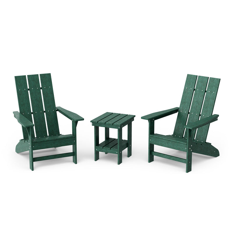 FREEDOM 3-PIECE MODERN ADIRONDACK SET WITH SIDE TABLE by Wildridge