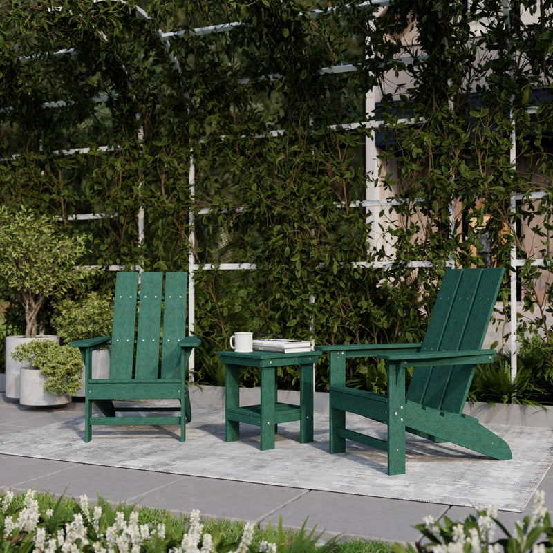 Freedom 3-Piece Modern Adirondack Set with Side Table by Wildridge