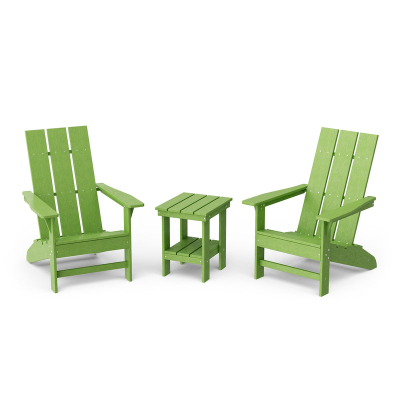 Freedom 3-Piece Modern Adirondack Set with Side Table by Wildridge