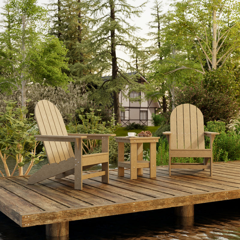 Freedom 3-Piece Traditional Adirondack Chair with Side Table by Wildridge