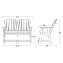 Heritage Double High Adirondack Bench by Wildridge