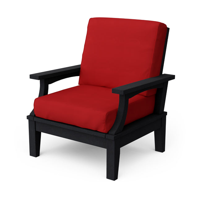 Heritage Deep Seating Single Chair with Side Table and Ottoman with Cushions by Wildridge
