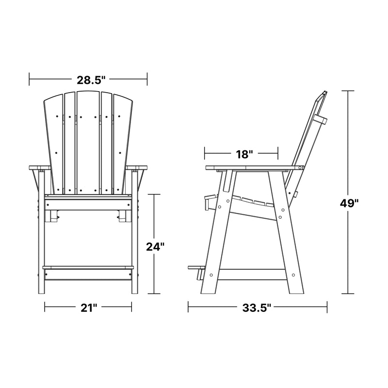 Heritage Balcony Counter Chair by Wildridge