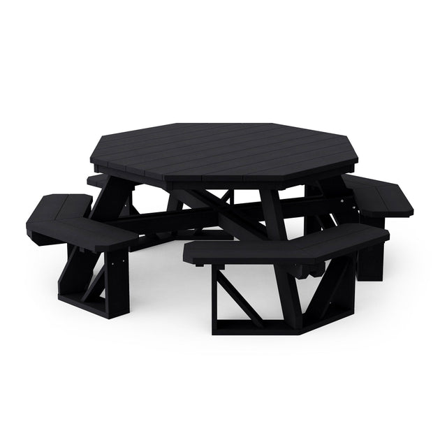 Heritage Octagon Picnic Table with 4 Attached Benches by Wildridge