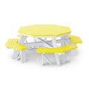 Heritage Octagon Picnic Table with 4 Attached Benches - 2 Tone by Wildridge