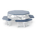 Heritage Octagon Picnic Table with 4 Attached Benches - 2 Tone by Wildridge