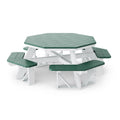 Heritage Octagon Picnic Table with 4 Attached Benches - 2 Tone by Wildridge