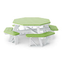 Heritage Octagon Picnic Table with 4 Attached Benches - 2 Tone by Wildridge