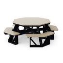 Heritage Octagon Picnic Table with 4 Attached Benches - 2 Tone by Wildridge