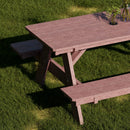 Heritage 72" Picnic Table with Attached Benches by Wildridge