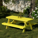 Heritage 72" Picnic Table with Attached Benches by Wildridge