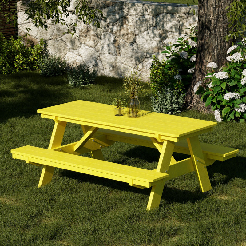 Heritage 72" Picnic Table with Attached Benches by Wildridge