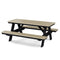 Heritage 72" Picnic Table with Attached Benches by Wildridge