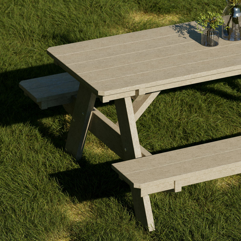 Heritage 72" Picnic Table with Attached Benches by Wildridge