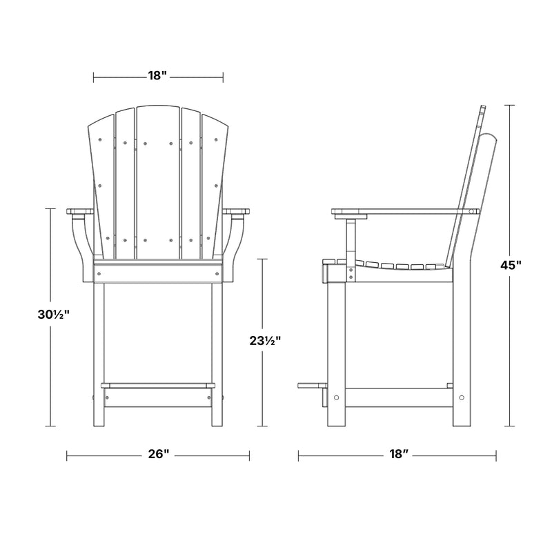 Heritage Counter Patio Chair by Wildridge