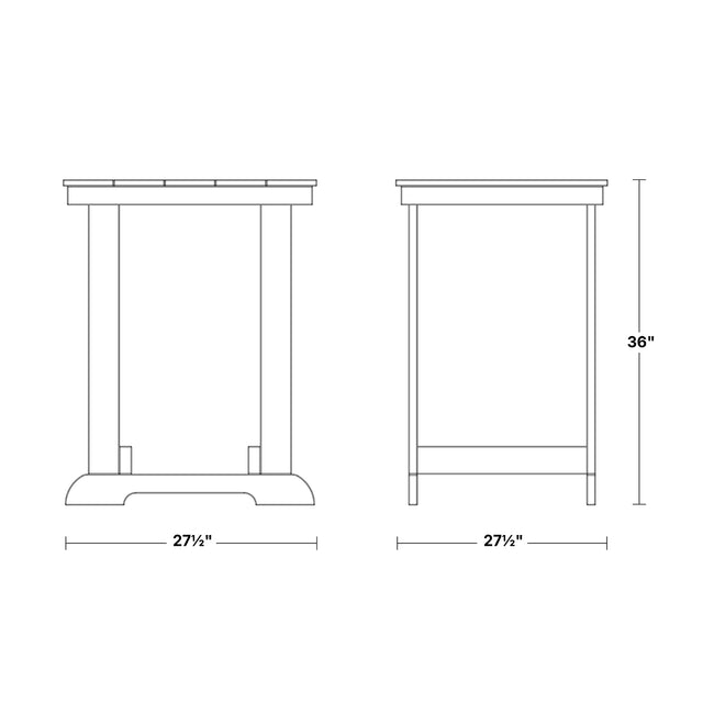 Heritage 28"x28" Counter Patio Table by Wildridge