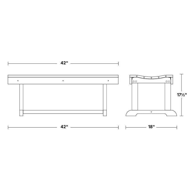 Heritage 42" Outdoor Patio Bench by Wildridge