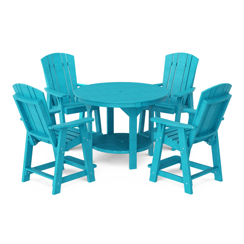 Heritage 5 Piece Set with 48 inch Round Pub Table and 4 Balcony Chairs by Wildridge