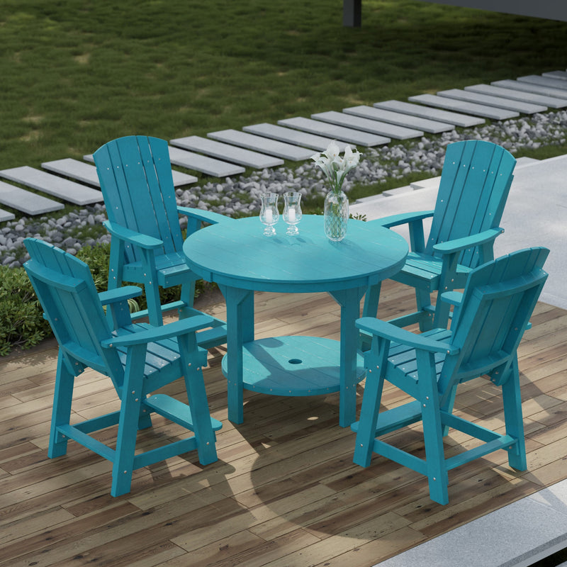 Heritage 5 Piece Set with 48 inch Round Pub Table and 4 Balcony Chairs by Wildridge
