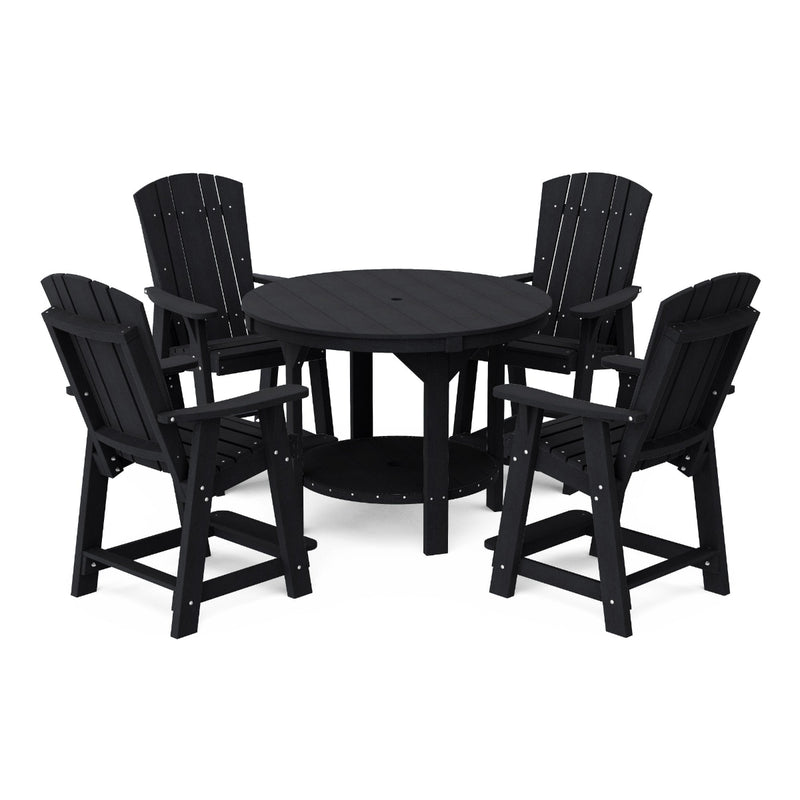 Heritage 5 Piece Set with 48 inch Round Pub Table and 4 Balcony Chairs by Wildridge