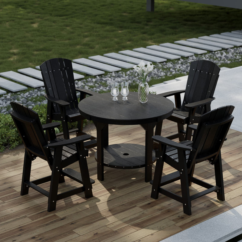 Heritage 5 Piece Set with 48 inch Round Pub Table and 4 Balcony Chairs by Wildridge