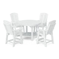 Heritage 5 Piece Set with 48 inch Round Pub Table and 4 Balcony Chairs by Wildridge