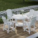 Heritage 5 Piece Set with 48 inch Round Pub Table and 4 Balcony Chairs by Wildridge