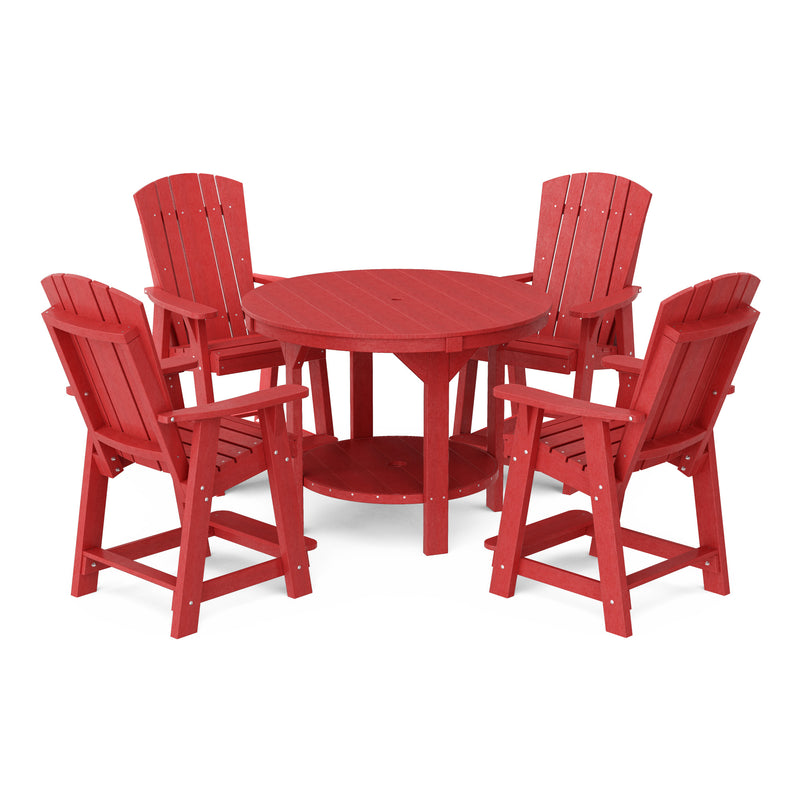 Heritage 5 Piece Set with 48 inch Round Pub Table and 4 Balcony Chairs by Wildridge