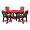 Heritage 5 Piece Set with 48 inch Round Pub Table and 4 Balcony Chairs by Wildridge